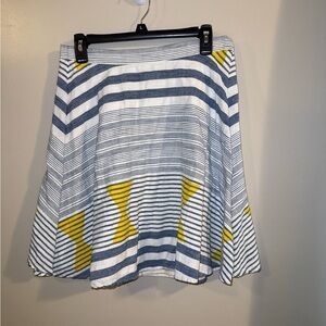 Plenty Anthropologie by Tracy Reese A line lined Cotton Skirt Mid Coastal Size S